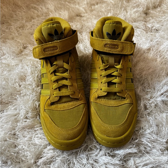 Adidas Wmns Forum Mid ‘Pulse Olive’ Suede Sneakers - Picture 1 of 7